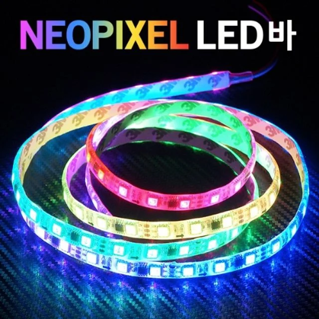 12V 24V 네오픽셀 RGB LED바 5M롤 모듈 리모컨포함