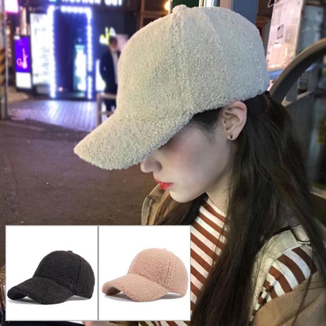 겨울 보온 남녀 공용 뽀글이 겨울 캡모자 야구 모자