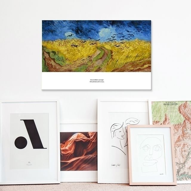 고흐 까마귀 캔버스액자 35x55cm - 대형 벽걸이 미술 인테리어 액자