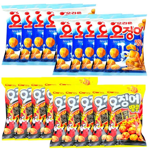 오징어땅콩세트 오징어땅콩10개+오징어땅콩불닭맛10개