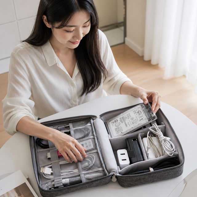 여행 정리 가방 수납 용품 디지털 주변기기 수납함 케이블 파우치