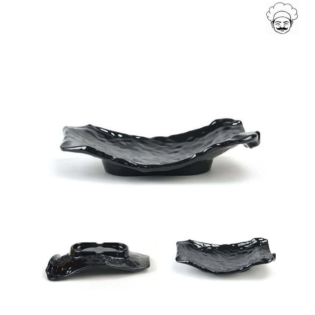 멜라민 접시 스끼다시, 흑스톤 오목 식기 주방 테이블웨어
