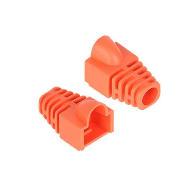 PLUG MASTER RJ 45 CAT.6 통부트 오렌지 100개