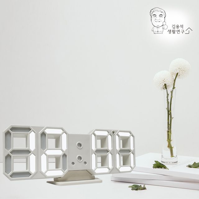 LED 3D 심플 탁상시계 알람시계 LED시계 무소음
