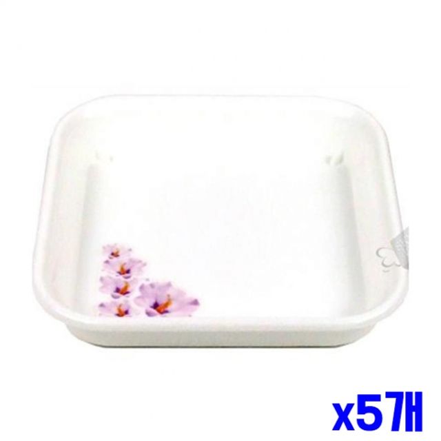 정사각 화분받침 14x14x2.5cm x5개 화분물받이