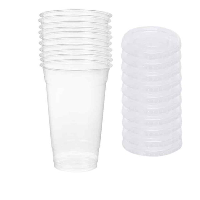 테이크아웃컵세트 350ml 10세트 테이크아웃투명컵 테이크아웃아이스컵 카페아이스컵 아이스컵