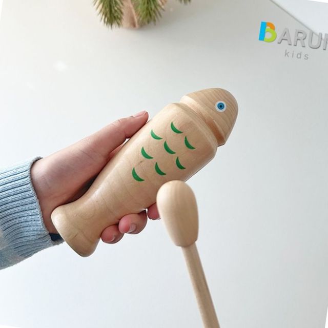 우드타악기 유아용 유치원 맑은 청명한 목탁장난감