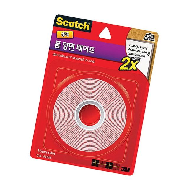 3M 폼양면테이프 12mmx4m 강력 1p 접착 문구 사무용
