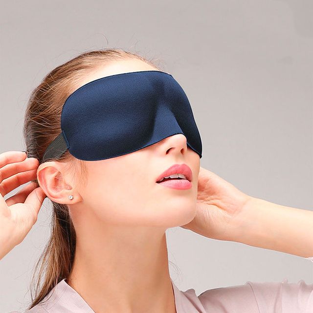편한밤 3D 입체 수면안대 네이비 휴대용 잘잠안대