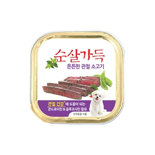 튼튼한 소고기 애견통조림 100g 24개 강아지 단백질 보충식