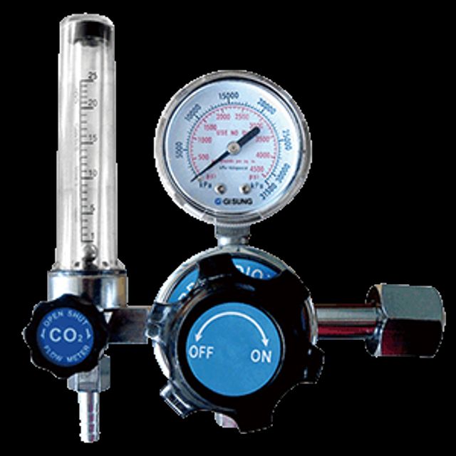 기성웰텍 CO2조정기 GS-FC1x110v 110V CO2 22mm 정밀 가스 흐름 제어