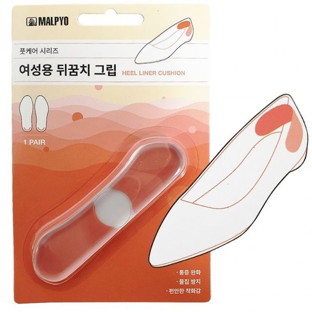 여성용 뒤꿈치 미끄럼방지 패드 1쌍 발뒤꿈치 쿠션