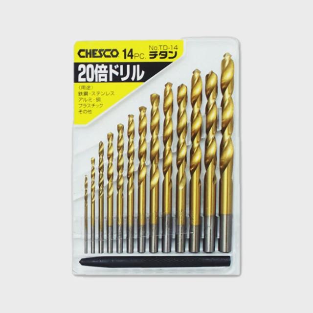 스텐기리 코발트 티타늄코팅 강철 드릴비트 14PCS