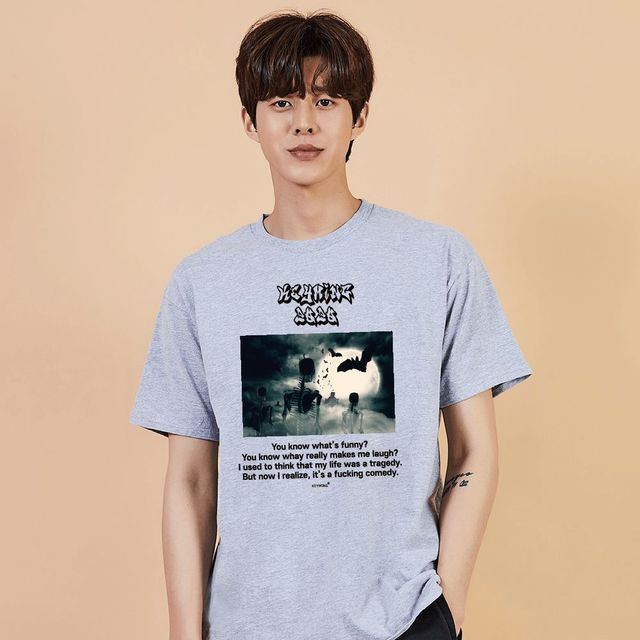 키밍 맨투맨 후드티 박쥐 해골 어둠 유니크한티
