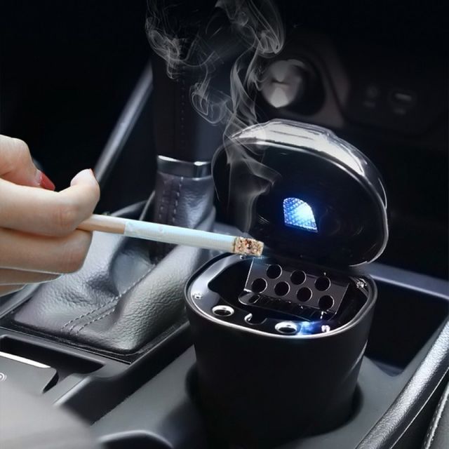 자동차용 LED 조명 재떨이 탈취 휴지통 차량 냄새 차단 B06