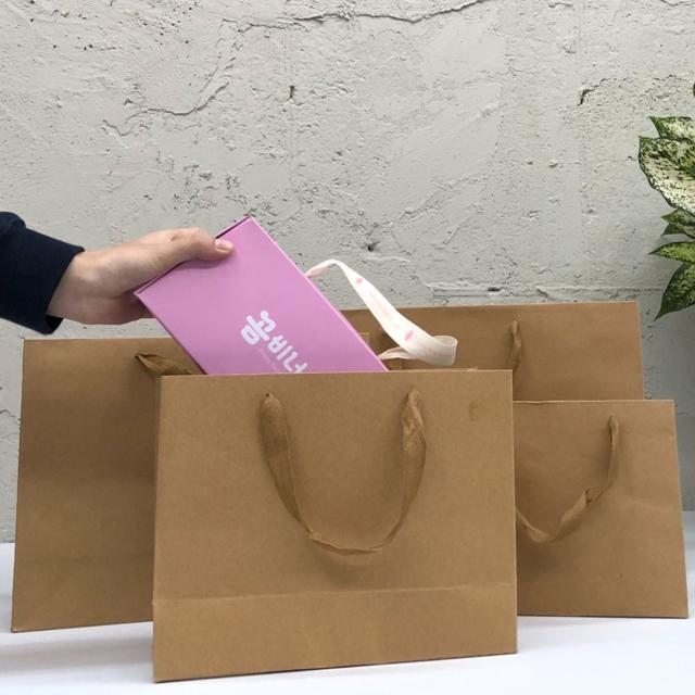크라프트 무지 가로 쇼핑백 종이 가방 소 사이즈