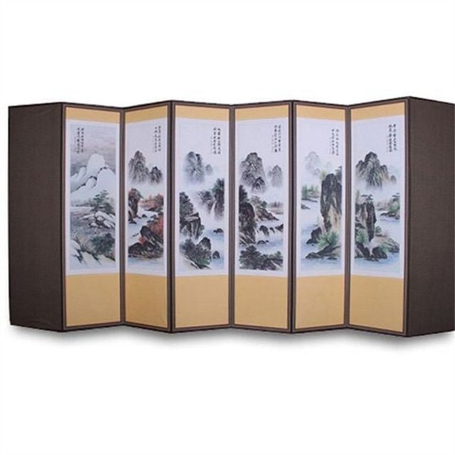 산수화 병풍 추사 글씨 병풍 고급 비단 팔폭 국산 선물 집들이선물 인테리어 사무실 접이식 명화 방문 거실