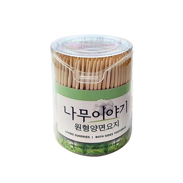 자작나무 양면 이쑤시개 500개입 - 튼튼한 나무꼬지 요지 위생용품