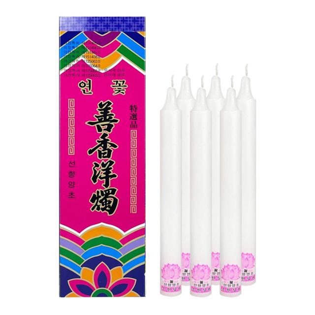 선향양초 연꽃 6입 -O