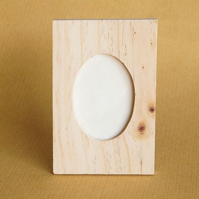 나무탁상액자 직사각타원 액자DIY (10개 묶음)