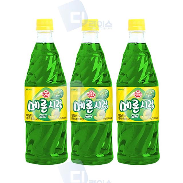 오뚜기 메론시럽 1kg 3병