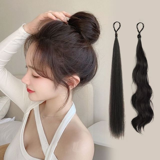 볼륨 당고 머리 똥 묶음 부분가발 여자가발 웨이브가발 포니테일가발