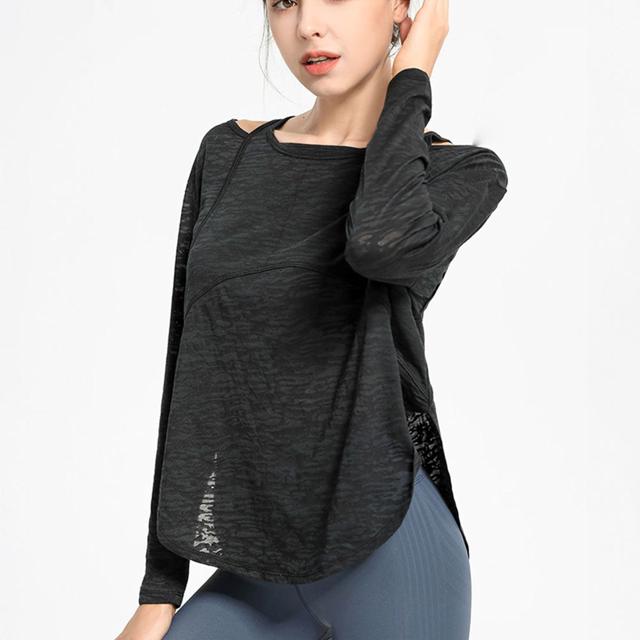 요가복 긴팔 상의 루즈핏 롱슬리브 애슬레저룩