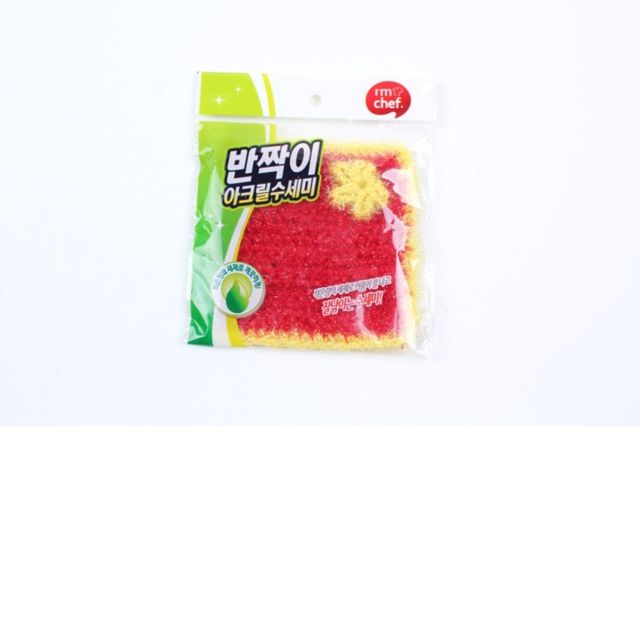 반짝이 아크릴 수세미 사각 세척스폰지 스펀지