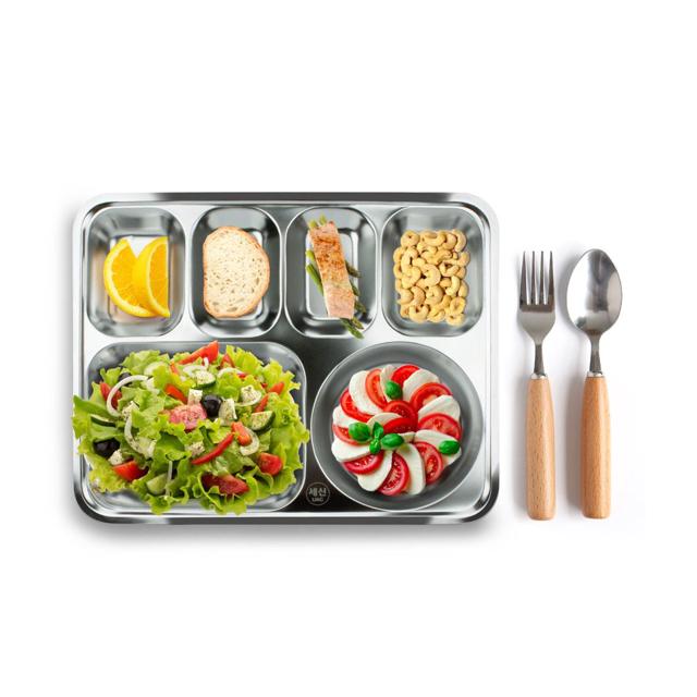 성인용 식당용 4찬 어른 스텐 식판 학교 급식용