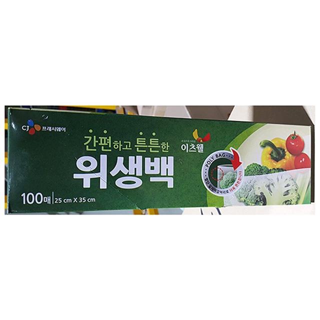 일회용 위생백 이츠웰 25x35cm, 주방 롤백 속지 100매