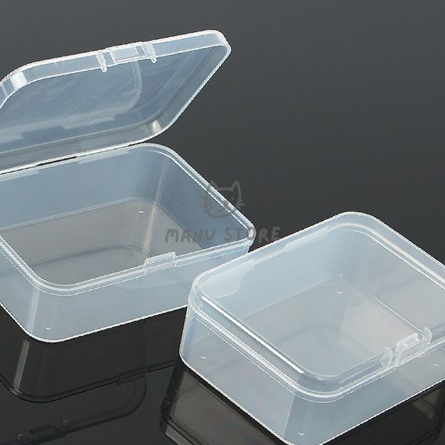 케이스수납박스 투명보관통 직사각 미니 플라스틱 수납케이스 2p세트 10.5x7.5cm