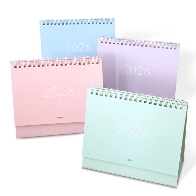 파스텔톤 탁상달력 2026 캘린더 데스크 일정관리 데스크테리어 판촉물 데스크캘 단체선물