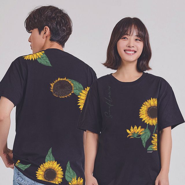 키밍 해바라기 sunflower 여성 데일리반팔티