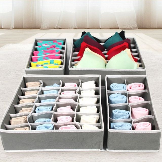 속옷 양말 패브릭 접이식 수납칸막이 란제리 정리함