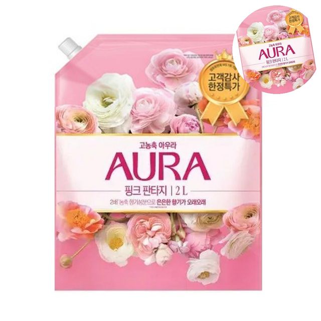 대용량섬유유연제 빨래유연제 고농축 섬유유연제 2L 핑크판타지