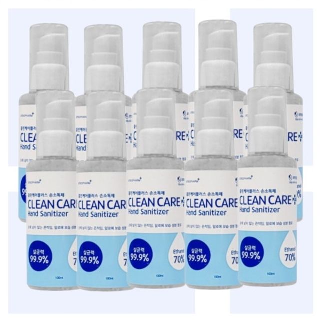 휴대용 100ml 10개 소독겔 손 클린케어플러스
