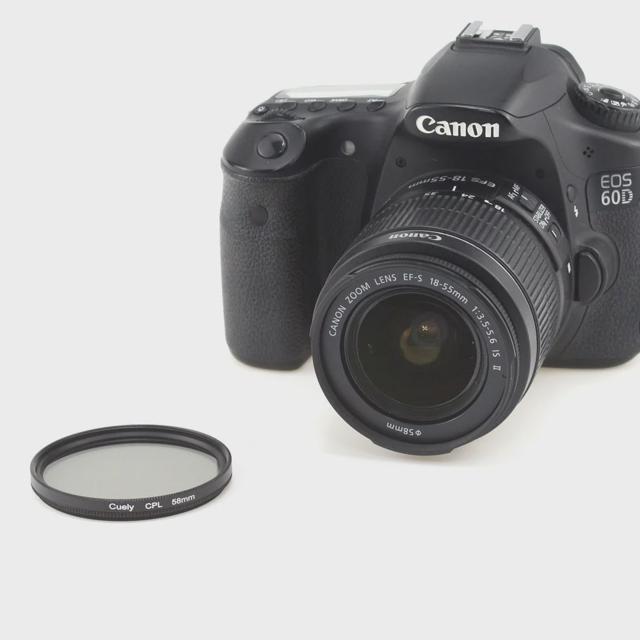 58mm CPL 편광 필터 렌즈 미러리스 DSLR 카메라 니콘 호환
