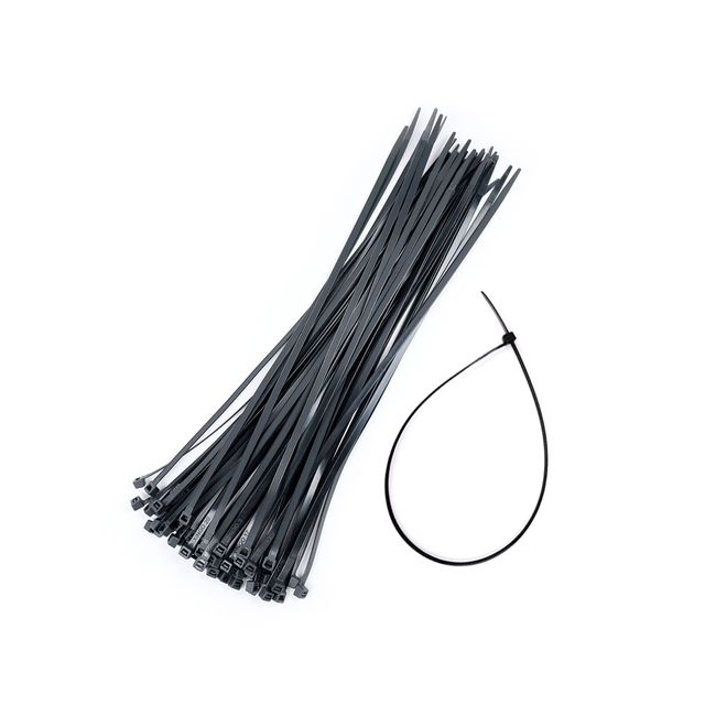 kimspp 케이블타이 6x400mm 블랙(벌크50개) 케이블밴드 전선 배선정리 타이밴드