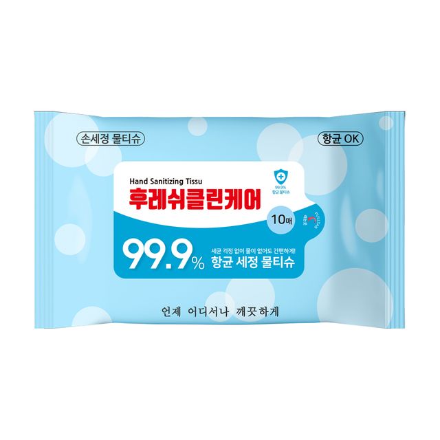 후레쉬클린케어 항균물티슈 10매