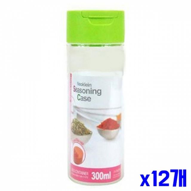 WL 주방정리 플라스틱 조미료통 300ml 중형 x12개