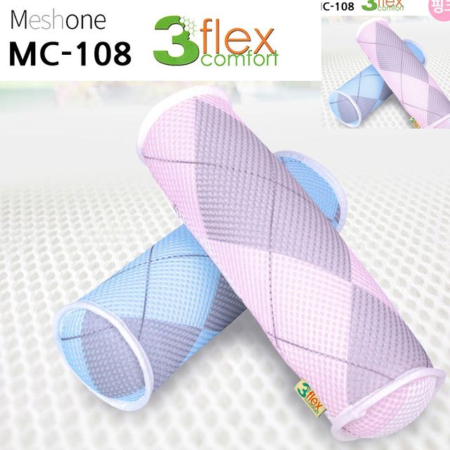 일자목베개 낮은베개 3D 매쉬 목베개 핑크