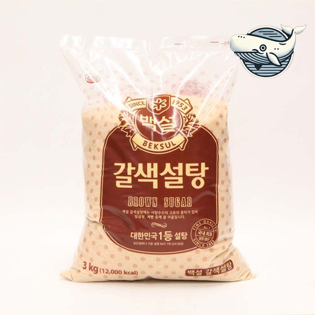 달콤한 백설 황설탕 3kg 요리 제과제빵 재료