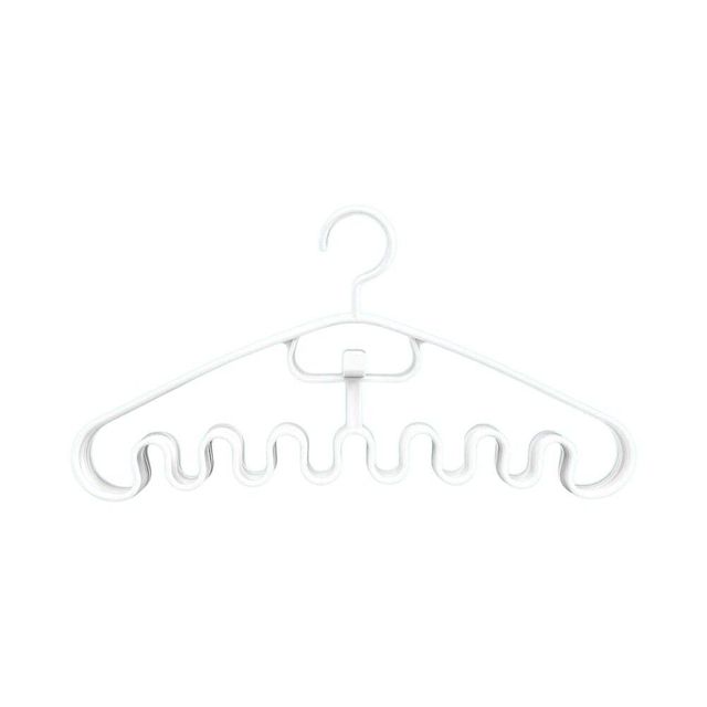 연결고리 물결 옷걸이 (5p 화이트)