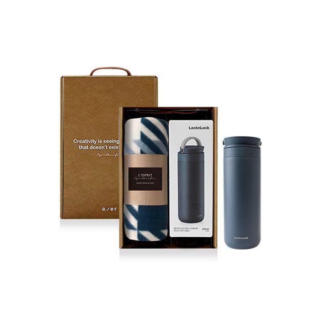 무릎담요+텀블러 475ml 선물세트(30개)