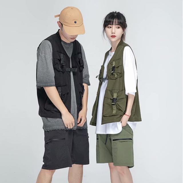 남녀 2컬러 포켓조끼 카고조끼 작업 등산 낚시조끼