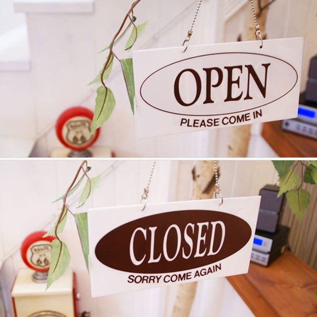 OPEN/CLOSED 양면 사인걸이 기본형 매장 문패