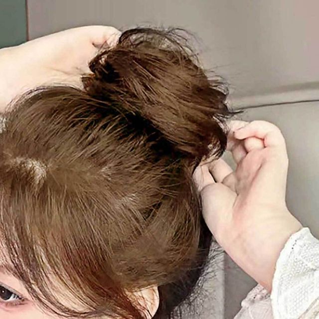 인모 올림머리 가발 곱창 풍성한