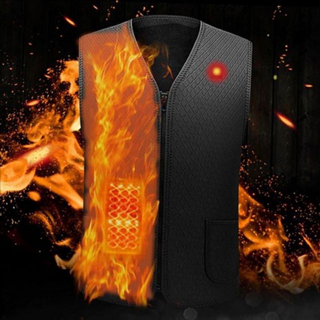따뜻한 usb 발열 조끼 열선 전기 발열 조끼 기모 방한