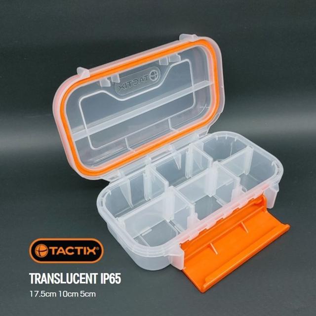 TACTIX 6칸 반투명 공구함 - 소형 부품 및 미니 공구함