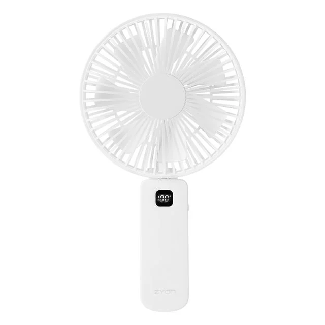자이온 핸디선풍기 무선 와이드 빅팬 LED 손선풍기 BIGFAN350 화이트 휴대용 미니 선풍기